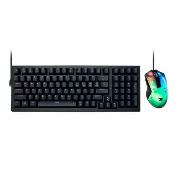 iBUYPOWER MK9 RGB Mechanical Gaming Keyboard with Tactile Brown Switches, Custom aRGB Lighting, Detachable USB-C Cable, Solid Black