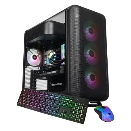 iBUYPOWER X50 Gaming PC Desktop Computer AMD Ryzen 7 9800X3D CPU, NVIDIA GeForce RTX 5070Ti 16GB GPU, 32GB DDR5 RGB 5200MHz RAM, 2TB NVMe SSD, Windows 11 Home, Gamer Keyboard and Mouse - X50BA7N57T01
