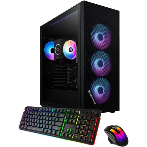 iBUYPOWER Scale Gaming PC Desktop Computer Intel Core i5 14400F CPU, NVIDIA GeForce RTX 5060Ti 8GB GPU, 16GB DDR4 Non-RGB RAM, 1TB NVMe SSD, Windows 11 Home, Keyboard, Mouse Black