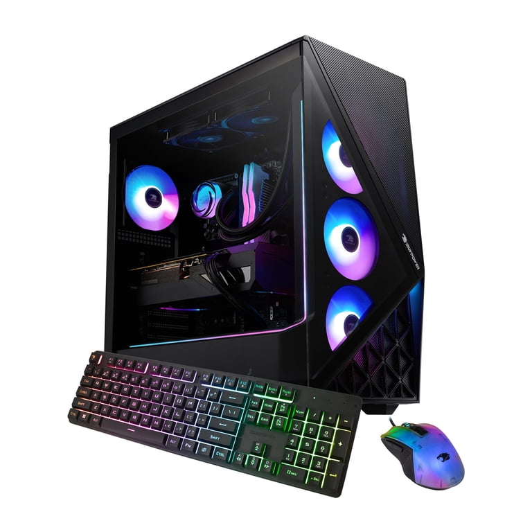 iBUYPOWER Slate Black Gaming PC Desktop Computer AMD Ryzen 7