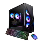 iBUYPOWER Slate Black Gaming PC Desktop Computer AMD Ryzen 5 8400F CPU, NVIDIA GeForce RTX 5060Ti 8GB GPU, 16GB DDR5 RGB 5200MHz RAM, 1TB NVMe SSD, Windows 11 Home, Gamer Keyboard Mouse SBA5N56T01