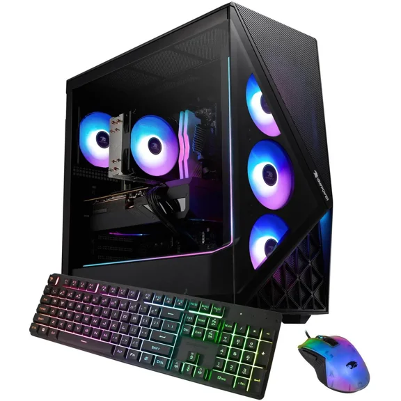 iBUYPOWER Slate Gaming PC Desktop - Intel Core i9 14900F, NVIDIA GeForce RTX 5070 12GB, 32GB DDR5 RGB RAM, 1TB NVMe SSD