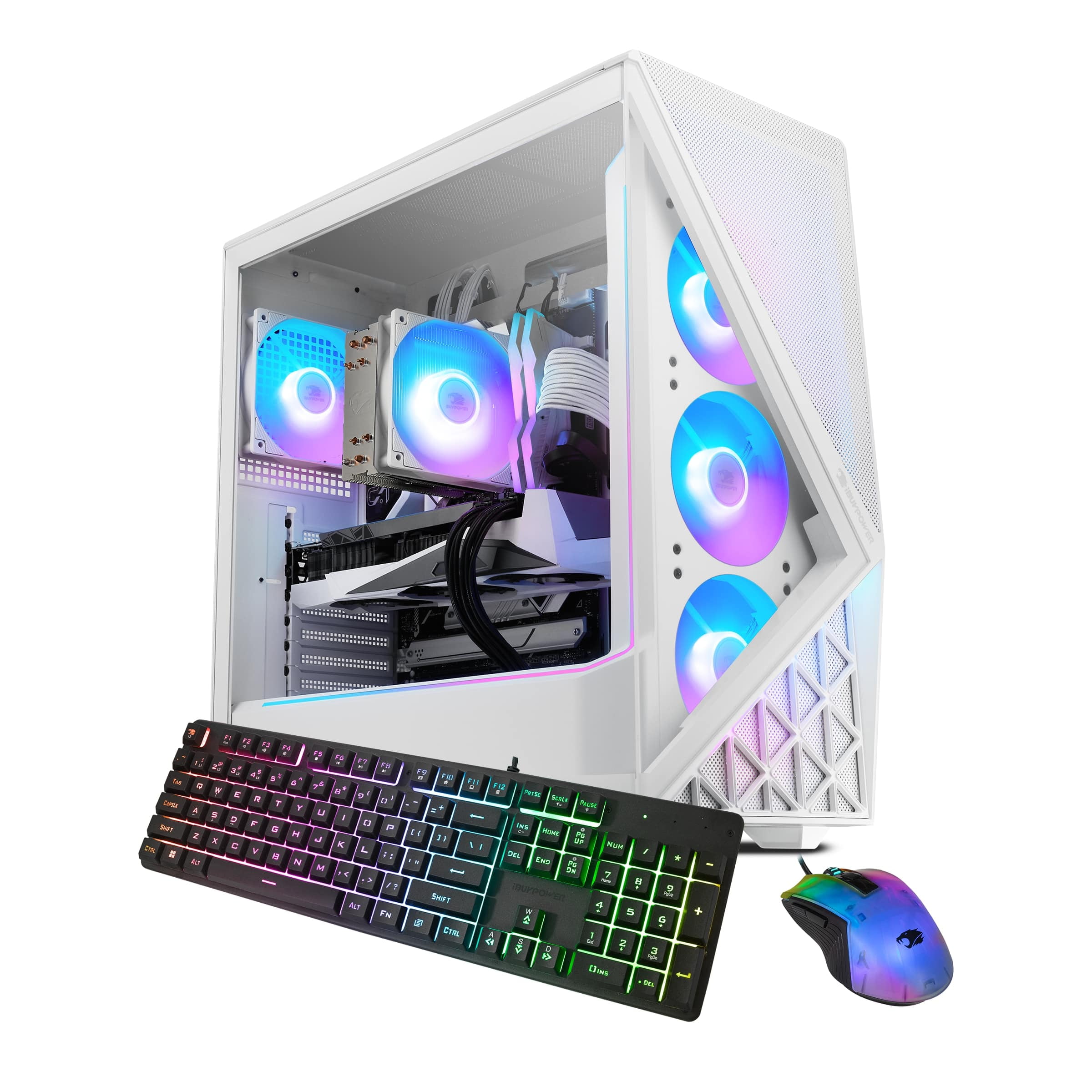 iBUYPOWER Slate White Gaming PC Desktop Computer Intel Core Ultra