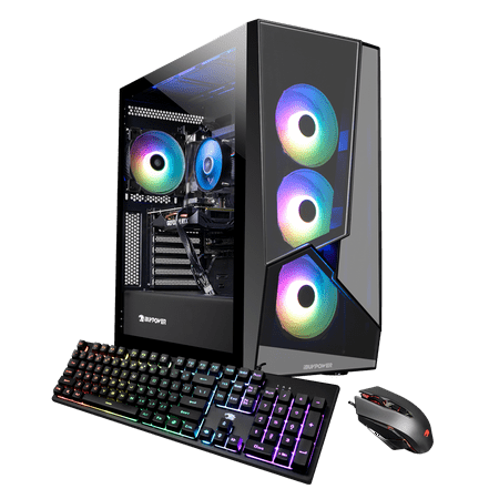 iBUYPOWER SlateMR291i Gaming Desktop PC, Intel i7-12700F, NVIDIA GeForce RTX 3060Ti 8GB, 16GB RAM, 1TB SSD, RGB, Windows 11 Home Advanced with Mouse and Keyboard