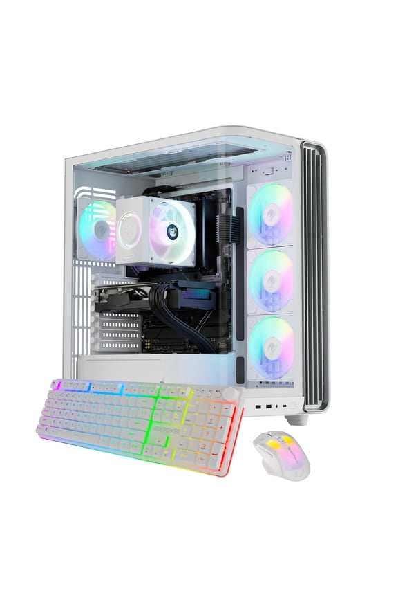 Trace Gaming PC Desktop Computer Intel Core Ultra 5 225F CPU, NVIDIA GeForce RTX 5060 8GB GPU, 16GB DDR5 5200MHz RAM, 1TB NVMe SSD, Windows 11 Home, Gamer Keyboard and Mouse - TWI5N5601