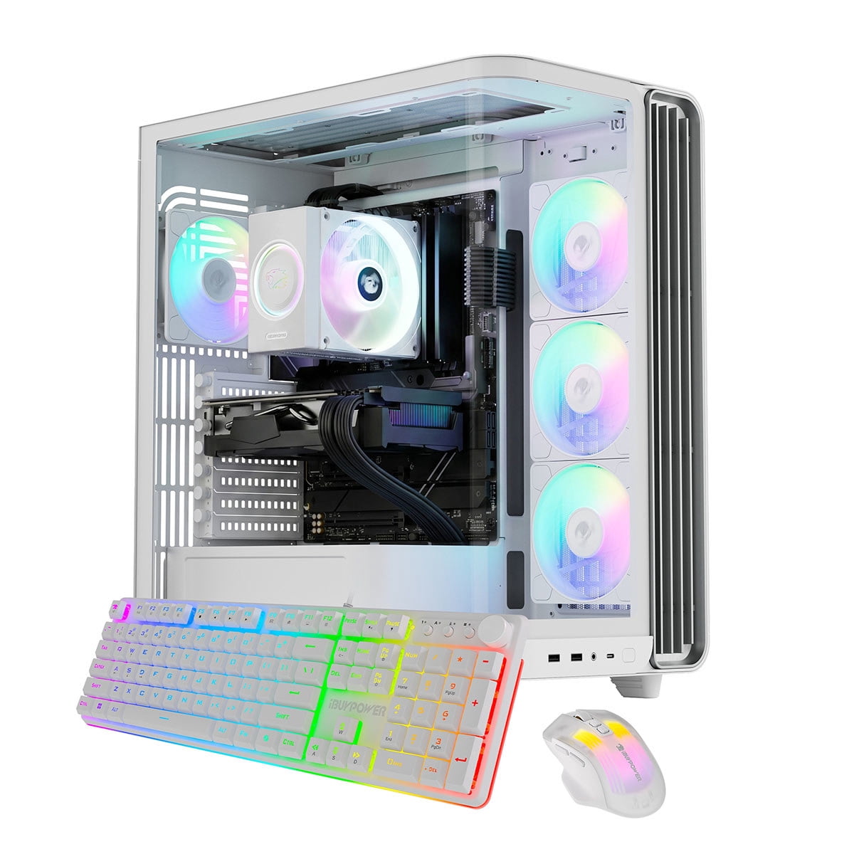 iBUYPOWER Trace Gaming PC Desktop Computer Intel Core Ultra 7 265F CPU, NVIDIA GeForce RTX 5070 12GB GPU, 32GB DDR5 5200MHz RAM, 2TB NVMe SSD, Windows 11 Home, Gamer Keyboard and Mouse - TWI7N5701