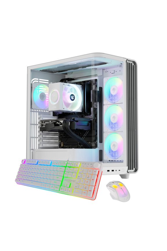 Trace Gaming PC Desktop Computer Intel Core Ultra 7 265F CPU, NVIDIA GeForce RTX 5070 12GB GPU, 32GB DDR5 5200MHz RAM, 2TB NVMe SSD, Windows 11 Home, Gamer Keyboard and Mouse - TWI7N5701