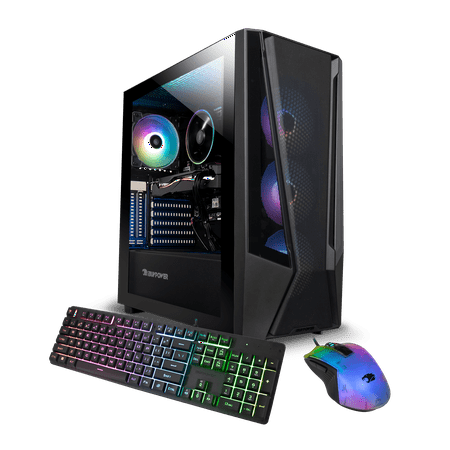 iBUYPOWER - TraceMeshA7R78XT01 Gaming PC Desktop - AMD Ryzen 7 7700 - Radeon RX 7800XT - 32GB DDR5 RGB RAM - 2TB NVMe SSD