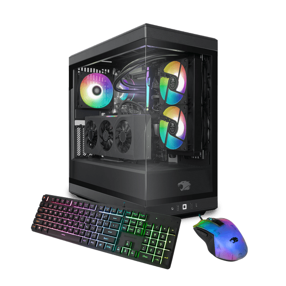 iBUYPOWER Y40 Gaming Desktop Liquid Cooled AMD Ryzen 7-7700 NVIDIA GeForce RTX 4070 12GB - 16GB DDR5 1TB SSD Black (2024)