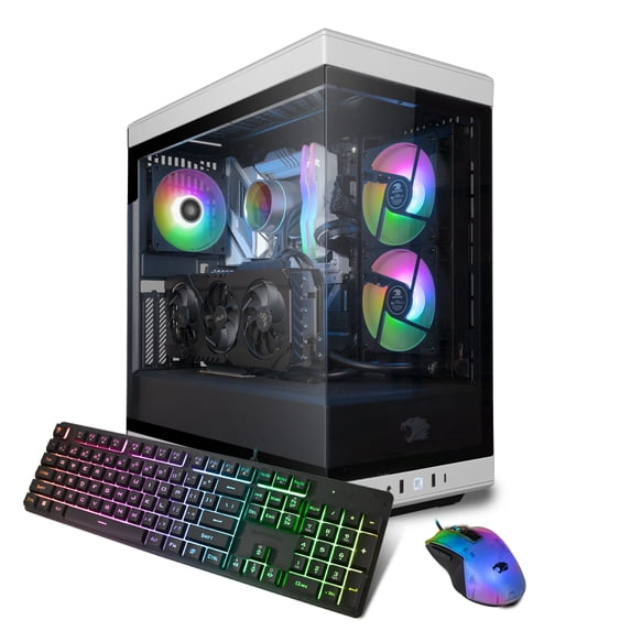 iBUYPOWER Y40 Gaming PC Desktop, AMD Ryzen 9 9900X, AMD RX 9070XT 16GB, 32GB DDR5 RAM, 1TB NVMe SSD, Y40WA9R97XT01