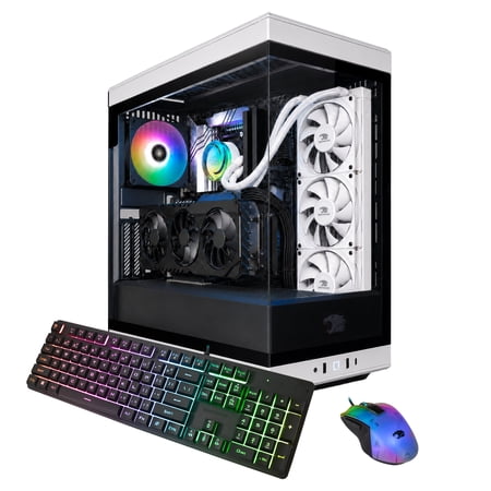 iBUYPOWER Y40 Gaming PC Desktop, AMD Ryzen 9 9900X, AMD RX 9070XT 16GB, 32GB DDR5 RAM, 1TB NVMe SSD, Y40WA9R97XT01