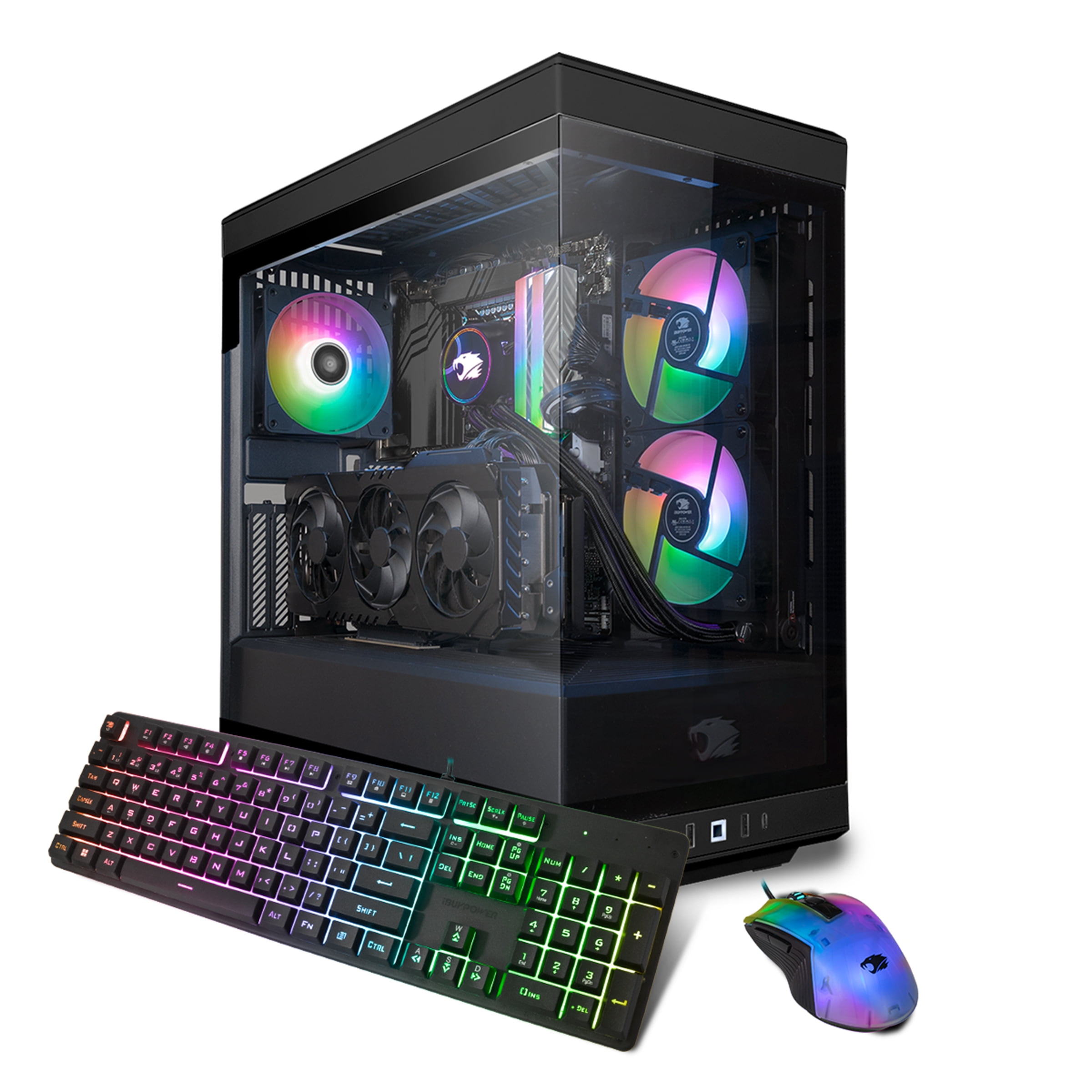 iBUYPOWER Y40 PRO Black Gaming Desktop PC - Intel Core i9 14900KF - NVIDIA GeForce RTX 4080 Super 16GB - 32GB DDR5 RGB RAM - 2TB NVMe