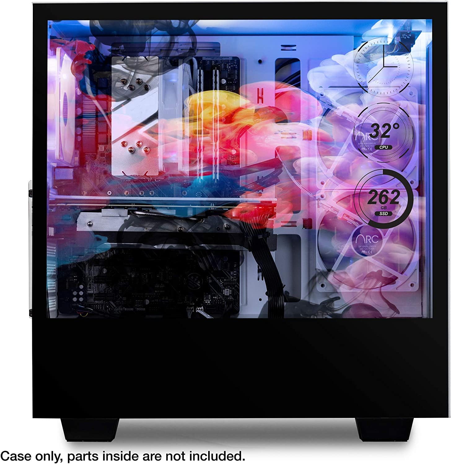 iBUYPOWER Snowblind S 19 Translucent Customizable Side-Panel LCD Display  1280 x 1024 Resolution Mid-Tower Desktop Computer Gaming Case 3 x 120