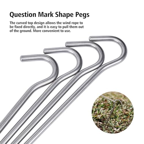 iBasingo Titanium Alloy Pegs Camping Tent Pegs Portable Elbow Grass Nail Tent Hardware