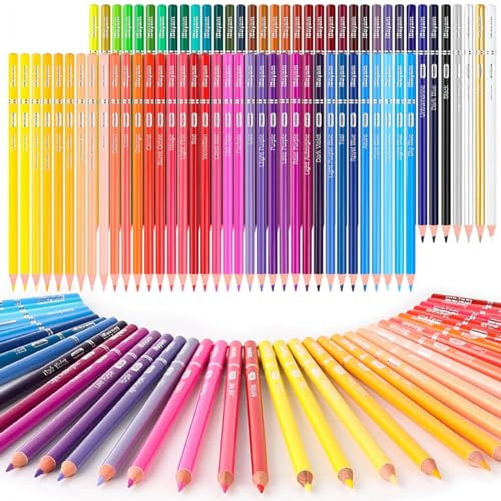 iBayam 72 Count Colored Pencils for Adult Coloring Books Soft Core