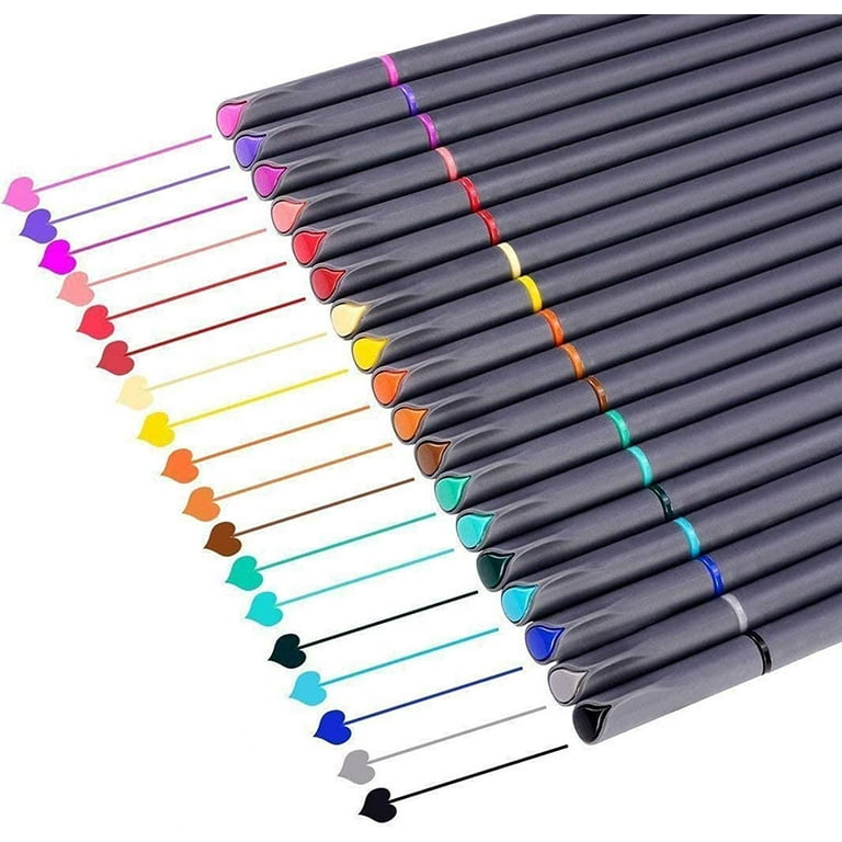 120 Colors Dual Tip Brush Pens Fineliner Tip 0.4mm and Brush Tip 1