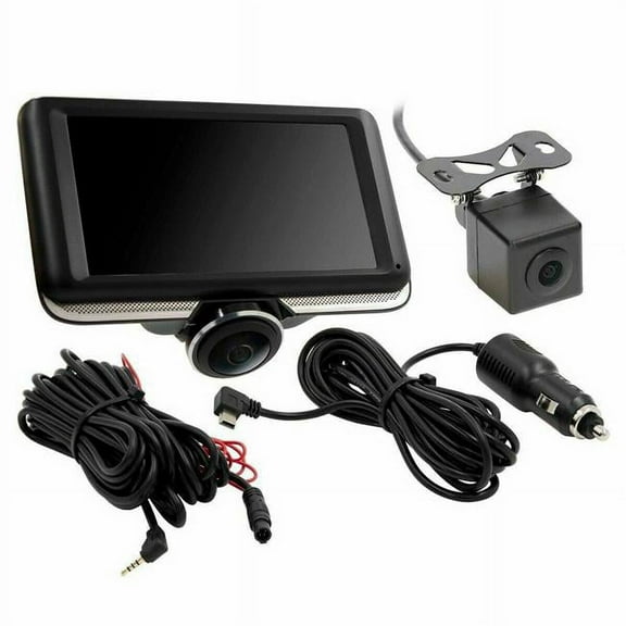 iBeam TE-DVR360 360 View Dash Cam w/ Rear-View Camera & 4" LCD Touchscreen