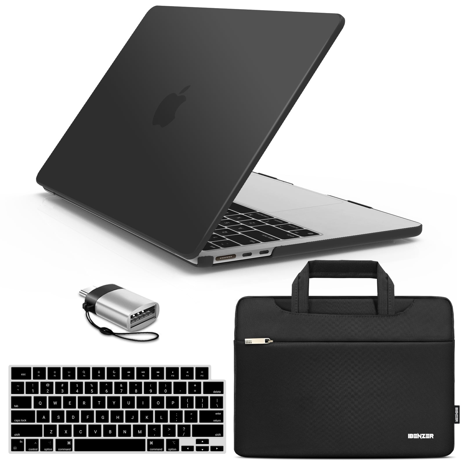 iBenzer Case for 2024 2023 2022 MacBook Air M2 13 inch Model A2681, Hard Shell Case & Sleeve