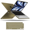 thumbnail image 1 of iBenzer Compatible with 2024 2023 2022 MacBook Air 13 inch Case M3 A3113 M2 A2681, Hard Shell Case with Keyboard Cover for New Mac Air 13.6" with Touch ID, Olive Green, W-MAT13-KK-OLGN+1, 1 of 9