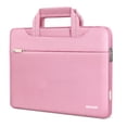 thumbnail image 1 of iBenzer Water-Resistant Polyester 14" Laptop BriefCase, Rose Quartz, 1 of 7