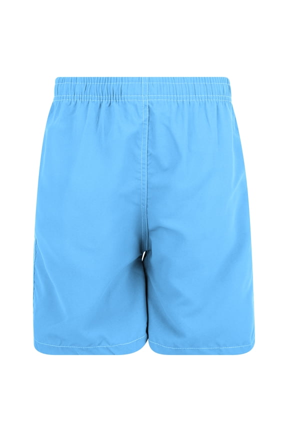 Boys Swim Trunks Adjustable Waist, Mesh Lining, 2 Pockets & Quick Dry,, Turquoise, Large