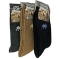 thumbnail image 1 of iBerryNY Men Lamb Wool Socks, Warm Winter Thermal Hiking Crew Socks, 3-Pack, 1 of 4