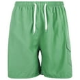thumbnail image 1 of iBerryNY Mens Swim Trunks Adult Male Board Shorts Quick Dry, Cargo Pocket, Green, 2X-Large, 1 of 4