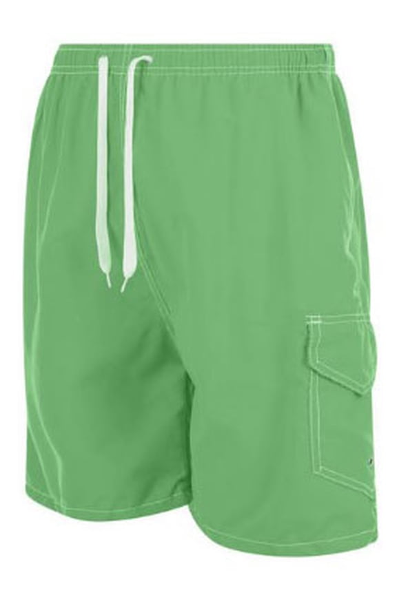 Mens Swim Trunks Adult Male Board Shorts Quick Dry, Cargo Pocket, Turquoise, X-Large