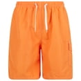 thumbnail image 1 of iBerryNY Mens Swim Trunks Adult Male Board Shorts Quick Dry, Cargo Pocket, Orange, Medium, 1 of 5
