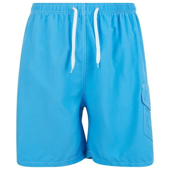 iBerryNY Mens Swim Trunks Adult Male Board Shorts Quick Dry, Cargo Pocket, Turquoise, Large