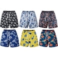 thumbnail image 1 of iBerryNY Mens Swim Trunks Cargo Swimming Shorts Adult Male Bathing Suit Pockets, 6 Pairs Large, 1 of 2