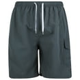 thumbnail image 1 of iBerryNY Mens Swimming Trunks Adult Male Board Shorts Quick Dry, Cargo Pocket, Gray, X-Large, 1 of 4