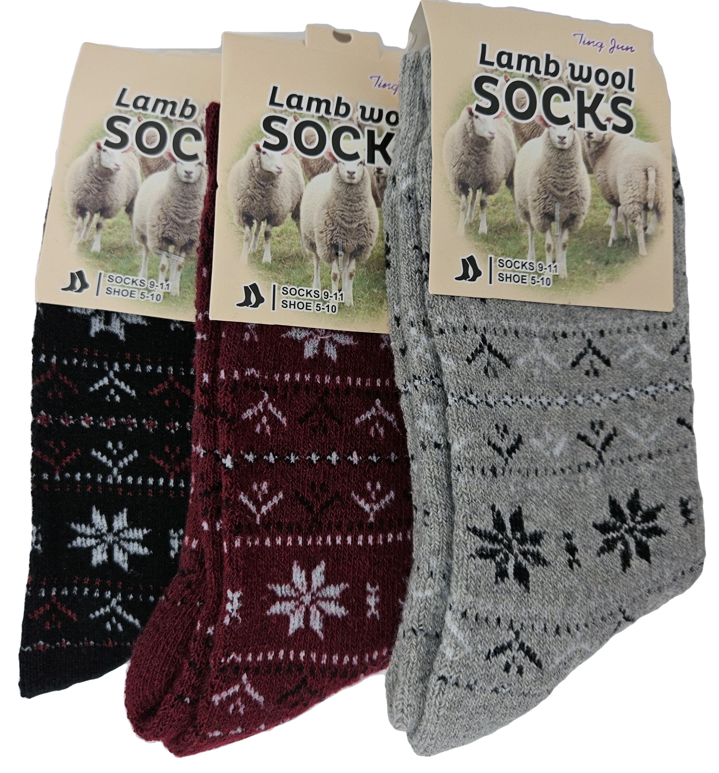 6 Pairs Women's Wool Merino Winter Thermal Boot Insulated Heated Socks For Cold Weather Outdoor Activities Shoe Size 5 10