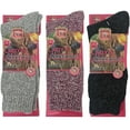 thumbnail image 1 of iBerryNY Women’s Marled Lambs Wool Thermal Socks – Warm Winter Cold Weather Cozy Boot & Hiking Socks, 3-Pack, 1 of 4