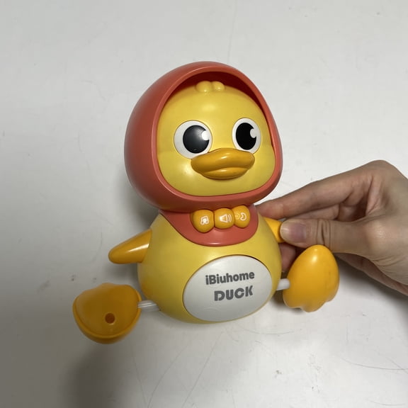 iBiuhome Interactive Duck Toy with Music & Lights Cute Cartoon Design, Easy Button Control, Portable Fun Toy