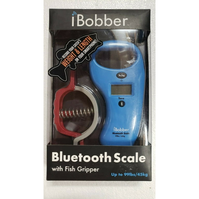 iBobber Bluetooth Scale with Fish Gripper, Tape Measure, Smartphone App.