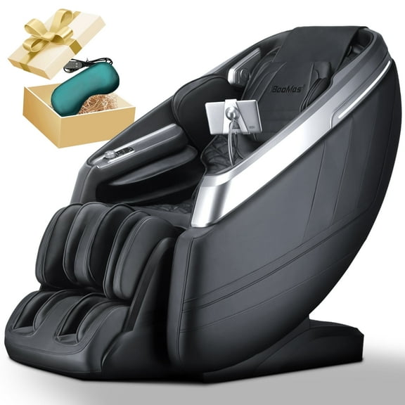 iBooMas 2024 4D Massage Chair Full Body Zero Gravity Shiatsu Recliner with SL Track, Heating,Voice Control,Electric Calft Extension