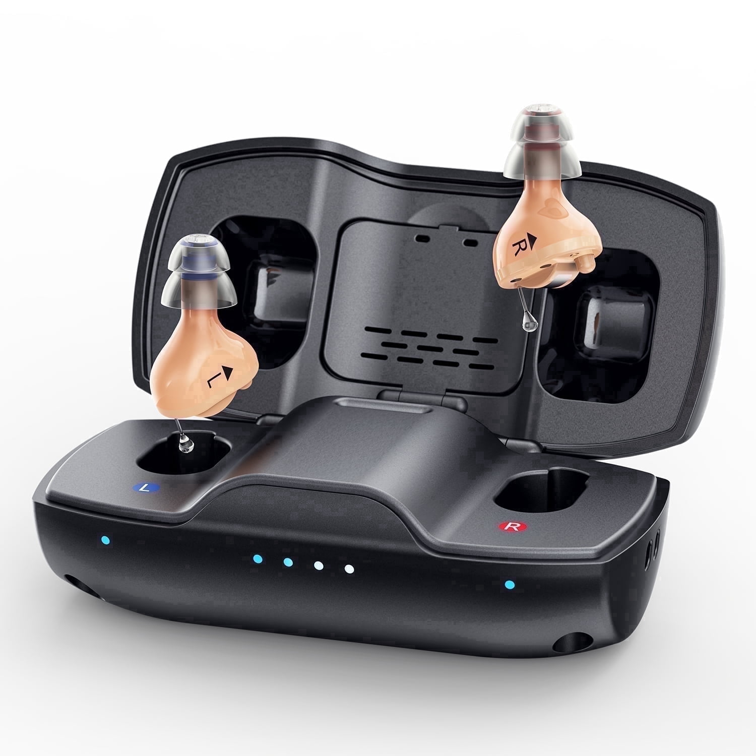 iBstone Nova Hearing Aids for Seniors, Rechargeable, OTC, with Noise Cancelling, Beige, Pair