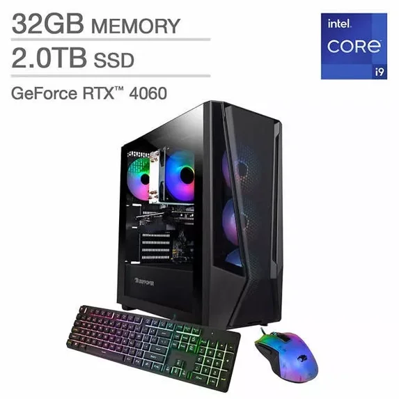 iBuyPower Trace 7 Gaming Desktop - 14th Gen Intel Core i9-14900F - NVIDIA GeForce RTX 4060 - Windows 11