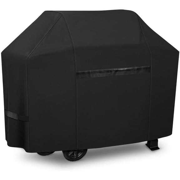 iCOVER Grill Cover- 82 Inch 600D Heavy-Duty Water Proof Patio Outdoor Black Canvas Oversize BBQ Barbecue Smoker Grill Cover G21607 for Weber Char-Broil Brinkmann Holland Napoleon JennAir