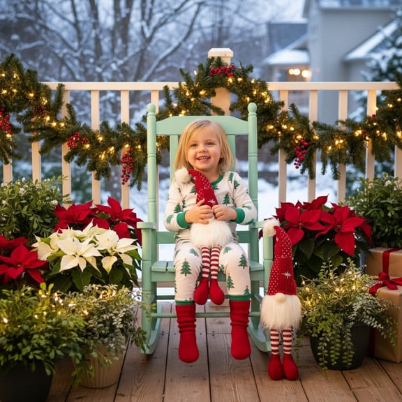 iCapeson 2-Pack 20-inch Christmas Gnomes Decor for Indoor Outdoor, Scandinavian Xmas Tabletop Decorations with Striped Legs, Holiday Gift Set for Mantel Shelf Party Decor