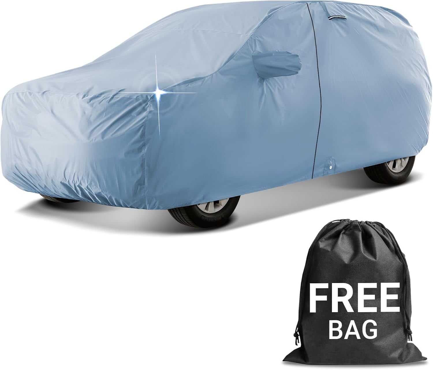 iCarCover 100Layer Car Cover Waterproof All Weather, Rain Snow UV