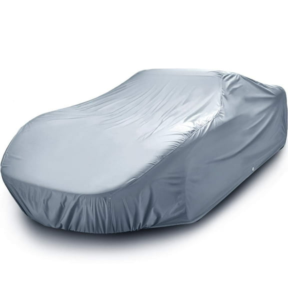 iCarCover [Custom-Fit] All Weather Waterproof Automobiles Indoor Outdoor Snow Rain Dust Hail Protection Full Auto Vehicle Durable Exterior Car Cover for Hatchback Coupe Sedan - Up to (155")