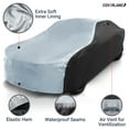 thumbnail image 1 of iCarCover Waterproof All Weather Premium Plus Car Cover (210" - 219" L), 2-Tone - Black & Gray, 1 of 8