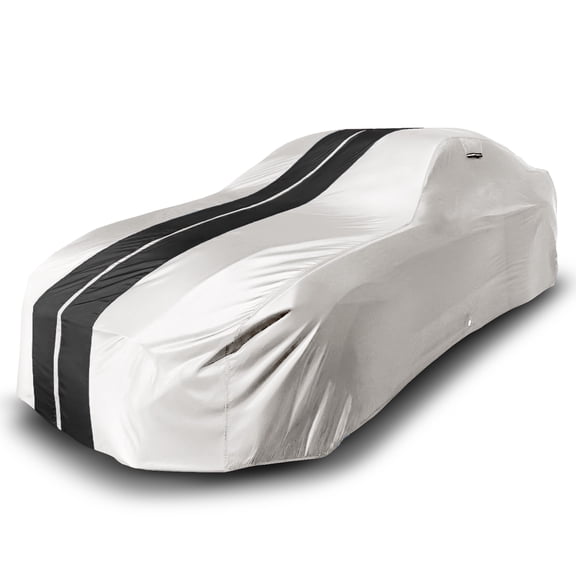 iCarCover Waterproof Custom Fit Premium Car Cover for 1953-1957 Austin-Healey 100 (Light Gray / Black)