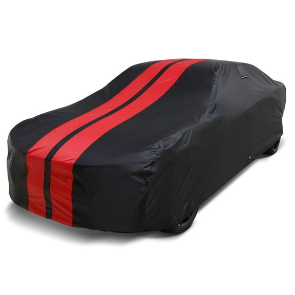 iCarCover Waterproof Custom Fit Premium Car Cover for 1959-1965 MG Magnette (Black / Red)