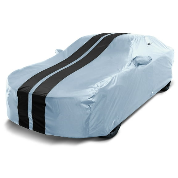 iCarCover Waterproof Custom Fit Premium Car Cover for 1999-2012 Volvo S40 (Gray / Black)