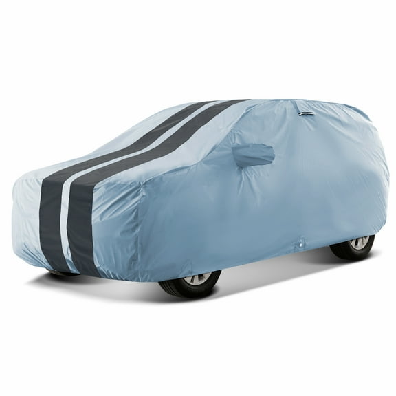 iCarCover Waterproof Custom Fit Premium SUV Car Cover for 2002-2005 Oldsmobile Bravada (Gray / Black)