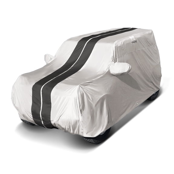 iCarCover Waterproof Custom Fit Premium SUV Car Cover for 2004-2008 Chrysler Pacifica (Light Gray / Black)