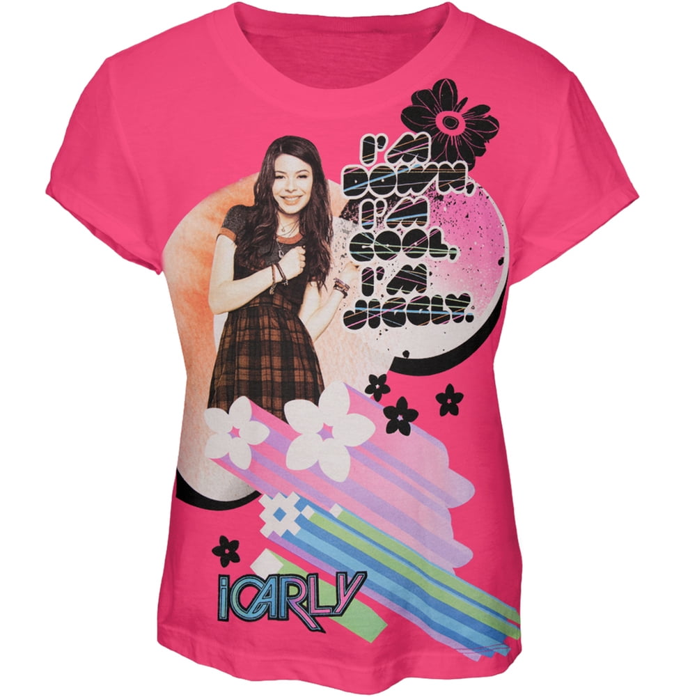 iCarly - I'm Jiggly Carly Girls Youth T-Shirt - Youth Medium